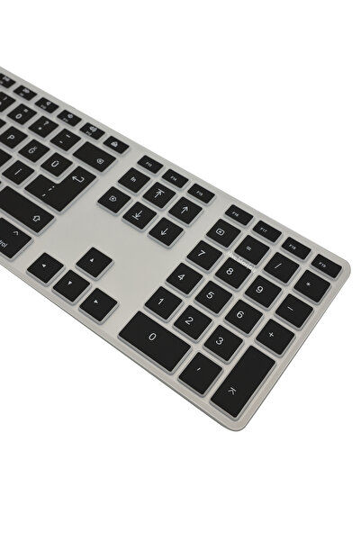 Mcstorey Apple Magic Keyboard-1 Kılıf Klavye Koruyucu Türkçe Q Baskılı (UK-US) A1243 Kablolu Model Ile Uyumlu