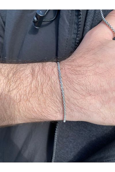 kurukafagift Men's Chain Bracelet - Steel Silver Color