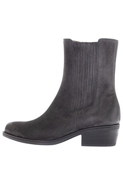 GABOR Damen Elegante Stiefelette F-weite 75.910 Grau 19 Dark Grey Leder