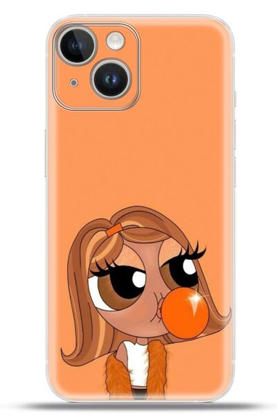 cupcase Apple iPhone 15 Plus Silikon Esnek Kişiye Özel Fotoğraflı Resimli - Tv Ekranı