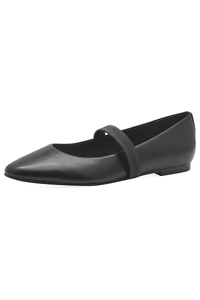 Marco Tozzi Damen Klassische Ballerina 2-22119-44 Schwarz 001 Black Kunstleder