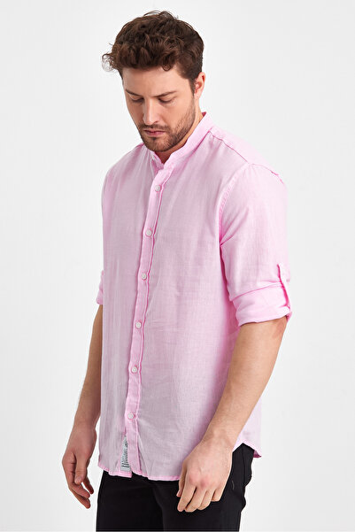 Weyeze Hakim Yaka Keten Basic Gömlek AE-Y13008LNS