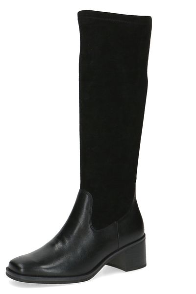 Caprice Damen Elegante Stiefel 9-25503-43 Schwarz 019 Black Comb Leder und Textil mit CAP Airmot./FB