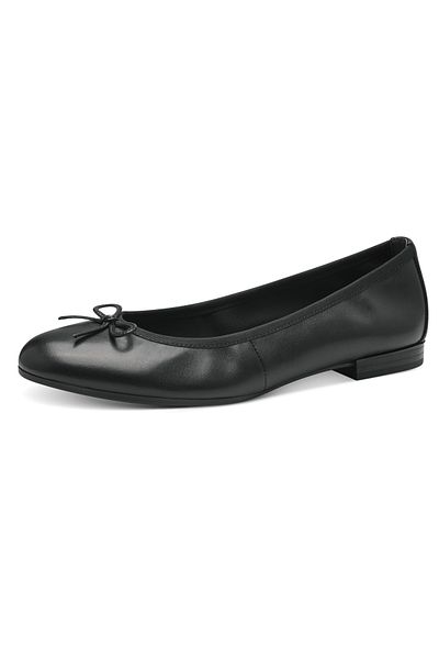 Tamaris Damen Klassische Ballerina 1-22116-41 Schwarz 001 Black Leder Mit Touch-it