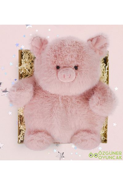 Özgüner Oyuncak Pababo Gift Boxed 45 cm Cute Piggy Plush Toy