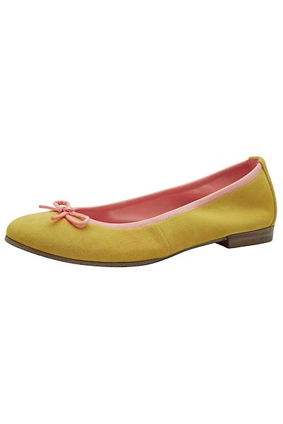 Tamaris Damen Klassische Ballerina 1-22166-44 Gelb 698 Yellow Comb Leder und Textil mit TOUCH-IT