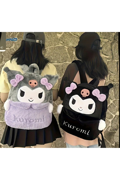 So Iconic Sanrio Kuromi Character Plush Bag / Backpack
