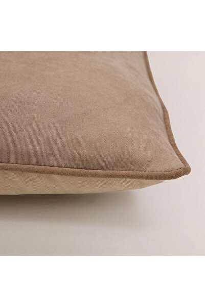 Vanilla Home Efe İki Renkli Biye Detaylı Kırlent Kılıfı