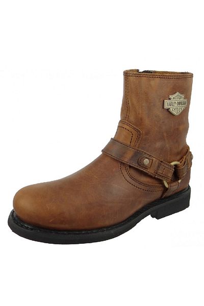 Harley Davidson Boots Biker Boots Stiefelette Scout D95263 Brown Braun Harness