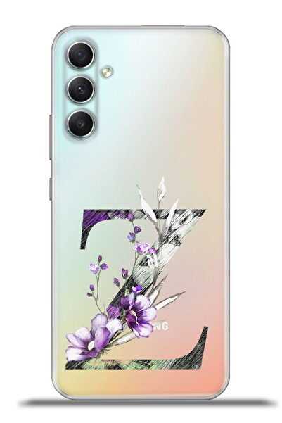 cupcase Samsung Galaxy A34 5g Kılıf Esnek Silikon Kamera Koruma Kişiye Özel Harfler Flora - Z Harfi