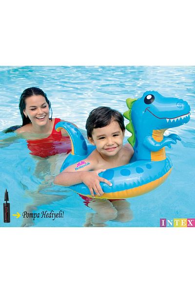 hediyecik Intex Children's Pool and Sea Ring with Crocodile Figure 86 cm 3-6 Years
