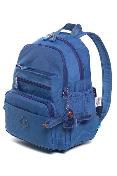 Go Veform Women's Casual Backpack - Myp8745, Dark Blue, Large Opening, Design with Stops
