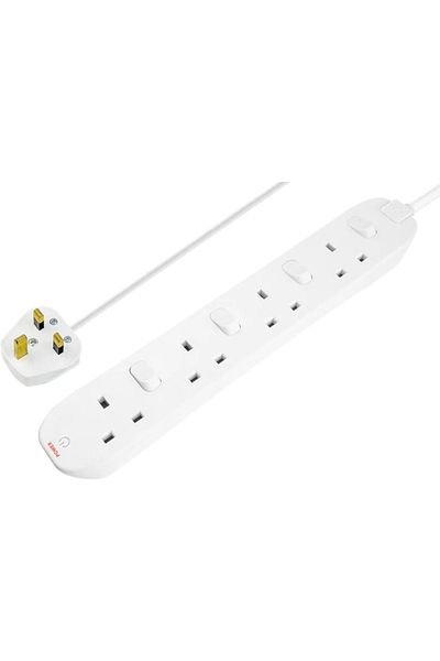 Masterplug Individually Switched Extension Lead 4 Sockets 2 M Cable 13A