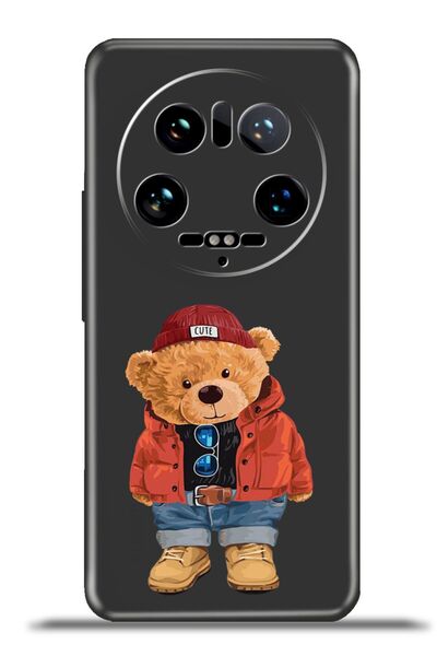 cupcase Xiaomi Mi 14 Ultra Esnek Silikon Kamera Koruma 4k Desenli Özel Tasarım - Teddy Bear