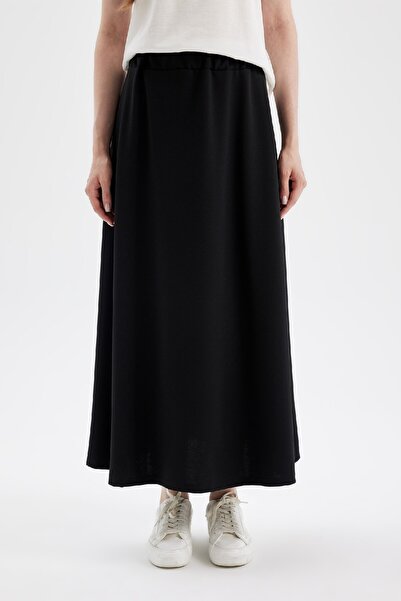 DeFacto A-Line Skuba Diving Fabric Basic Plain Maxi sukně A4706Ax24Au