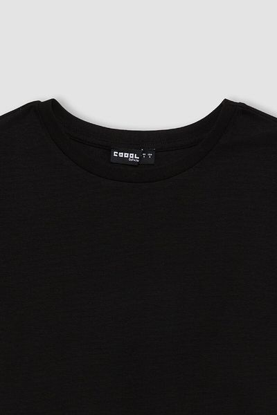 DeFacto T-shirt - Czarny - Dopasowany