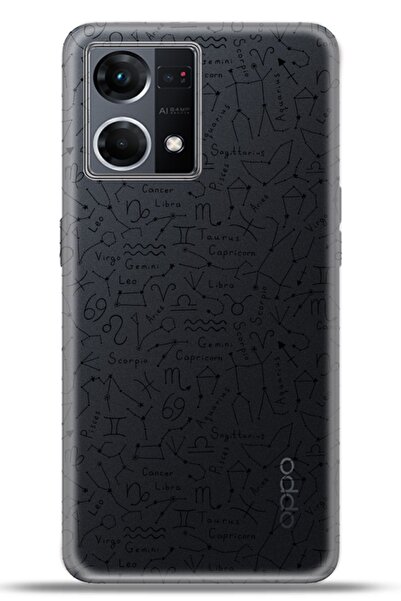OPPO Reno 7 4g Kılıf Esnek Silikon Kapak Kamera Koruma Özel Tasarım - Black Z...