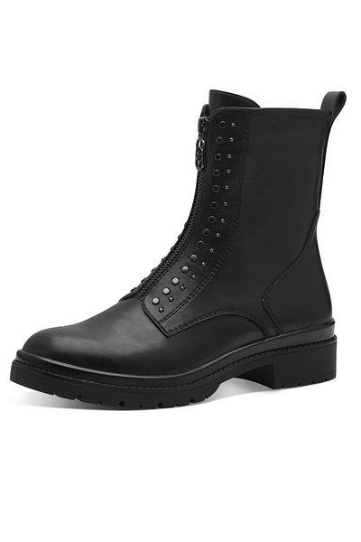 Tamaris Damen Elegante Stiefelette 1-25472-43 Schwarz 001 Black Kunstleder