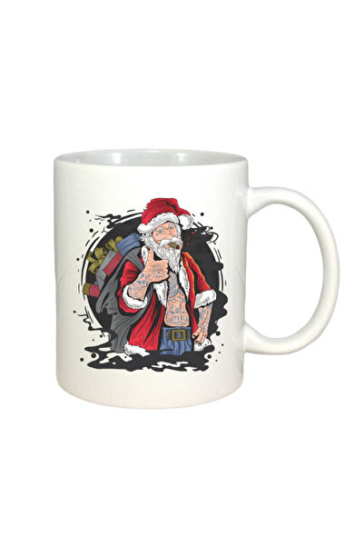 OEM Cană albă fumurie personalizată de Moș Crăciun, INOVATIX®. 330 ml