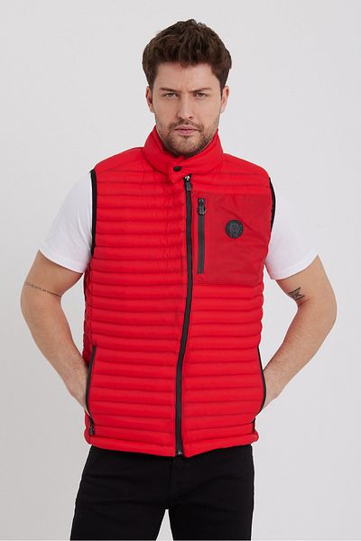 Weyeze Stand Collar Puffer Vest Ad-K59191Prm
