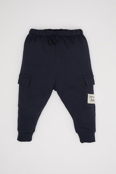 DeFacto Baby Boy Navy Blue ελαστική ετικέτα μέσης με στάμπα Φούτερ D4611a524au