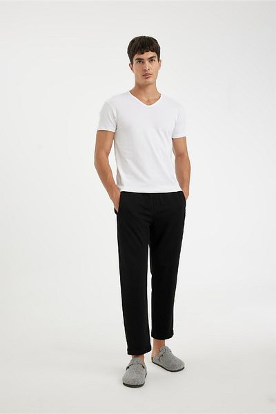 DeFacto Tricou de corp alb simplu, cu decolteu în V, slim Fit L4884az24wn