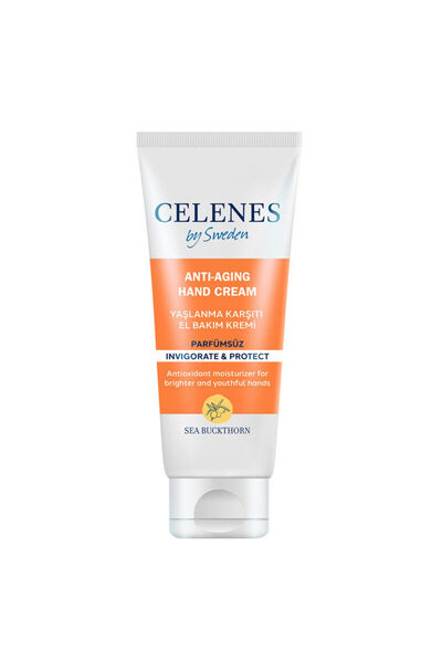 celenes by sweden Sea Buckthorn Parfümsüz Yaşlanma Karşıtı El Bakım Kremi 75 ml