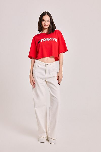 DeFacto Coool Oversize Wide Fit Printed Short Sleeve T-Shirt D6045Ax24Sm