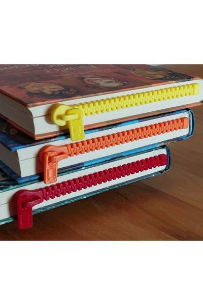 BOOKMARK Three Dimensional Zipper Bookmark