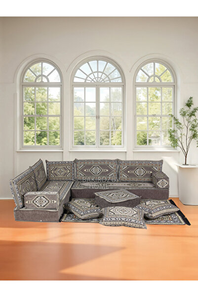 BAKIRÖZÜ HOME Şark Köşesi Takımı (20 CM MİNDER KALINLIĞI) Gri Yahyalı Modeli ...