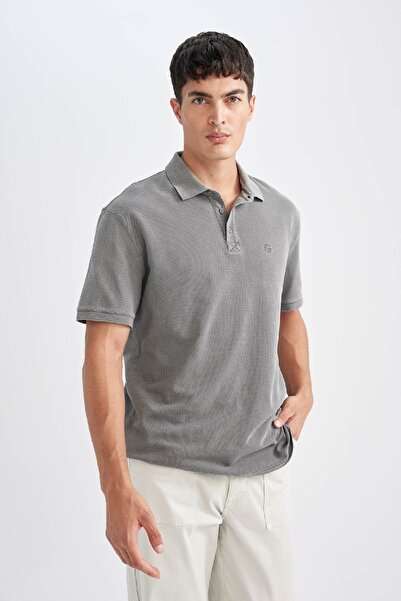 DeFacto Regular Fit Kurzarm-Pique-Polo-T-Shirt – D5992AX24SM