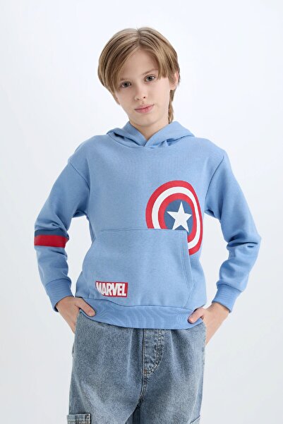DeFacto Marvel Avengers Boy's Sweatshirt - Hood and Thick, D4717A824Wn