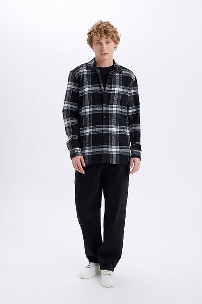 DeFacto Regular Fit Checked Lumberjack Long Sleeve Shirt S9275Az24Au