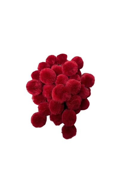 Yumuşakkeçe Handmade Merino Wool Pompom – 3 cm (25 Pieces, Soft & Natural