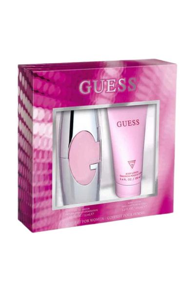 Guess Pink Set For Women-- 75 ml Eau de Parfum-- 125 ml Body Mist