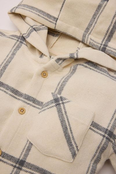 DeFacto Flannel Fabric Long Sleeve Shirt with Hood for Baby Boy D5247A524Wn