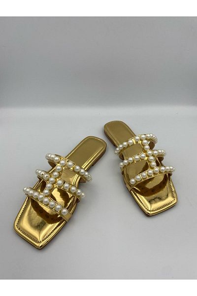 CHARLIE'SSHOES النعال مفصلة اللؤلؤ