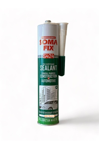 Somafix ANTRASİT POLİÜREATAN MASTİK SİLİKON OTO KAPORTA CAM SERAMİK BOYANABİLİR PU 280 ML