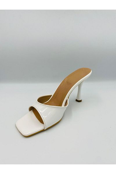CHARLIE'SSHOES Women's Patent Leather 9 cm Heeled Slippers