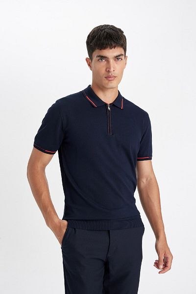DeFacto KnitwearPoloT-shirt - Standard Fit, κοντό μανίκι D6199ax24hs