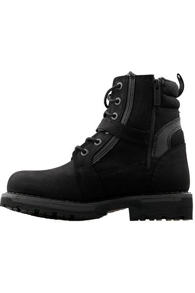 Harley Davidson 025m 100697   Franco Wp - Black Nubuck Genuine Men's Leather