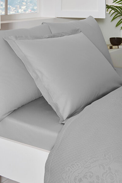 Özdilek GRİ   PİKE TAKIMI TEK KİŞİLİK GRİ  JAKARLI LÜX