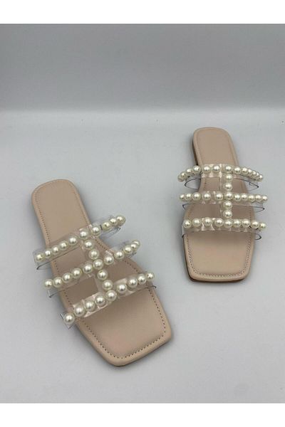 CHARLIE'SSHOES النعال مفصلة اللؤلؤ