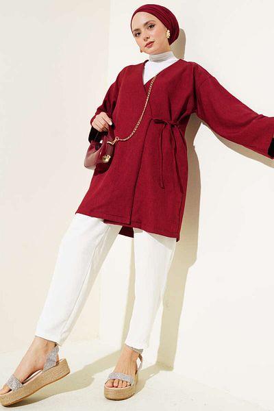 VOLT CLOTHİNG Women's Side Rope Tie Kimono