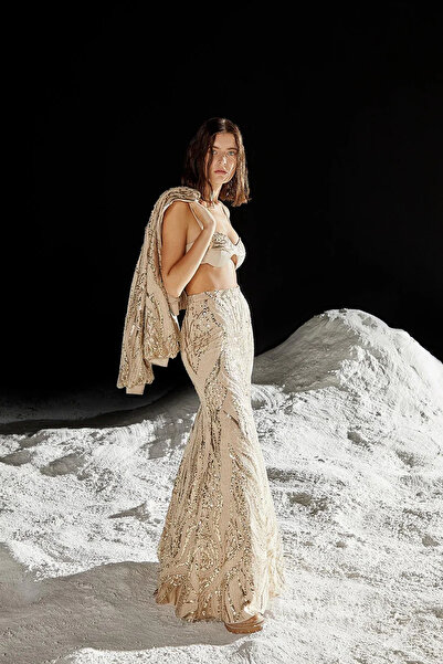 cercis Boncuk İşi Abiye Balık Etek