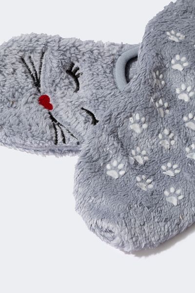 DeFacto Women's Plush Home Socks with Cat Theme - N1336Az24Au