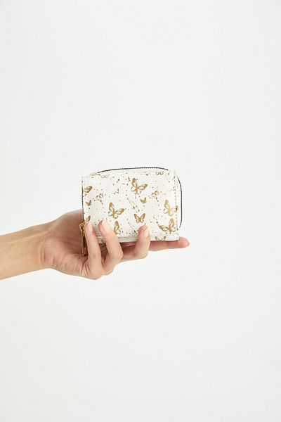 DeFacto Women's Butterfly Patterned Faux Leather Wallet 3170962