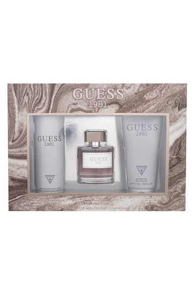 Guess 1981 Set For Men-- 100 ml Eau De Toilette-- 200 ml Shower Gel-- 170 G Body Spray