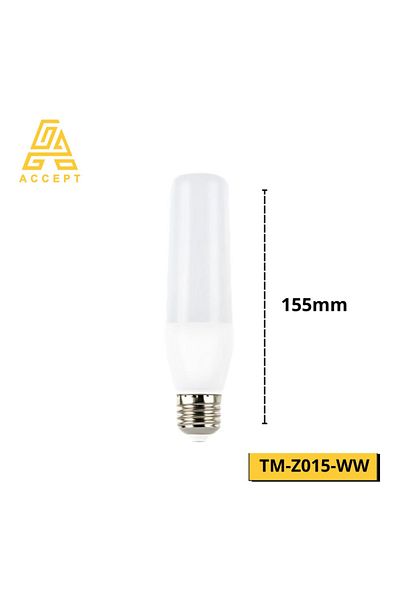 ACCEPT 15W LED capsule bulb with E27 base, yellow light color
