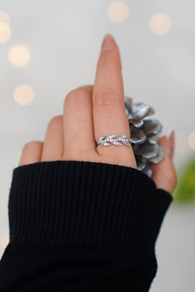 TREND COLLECTİON Zircon Stone Queen Crown Model Adjustable Silver Women's Ring